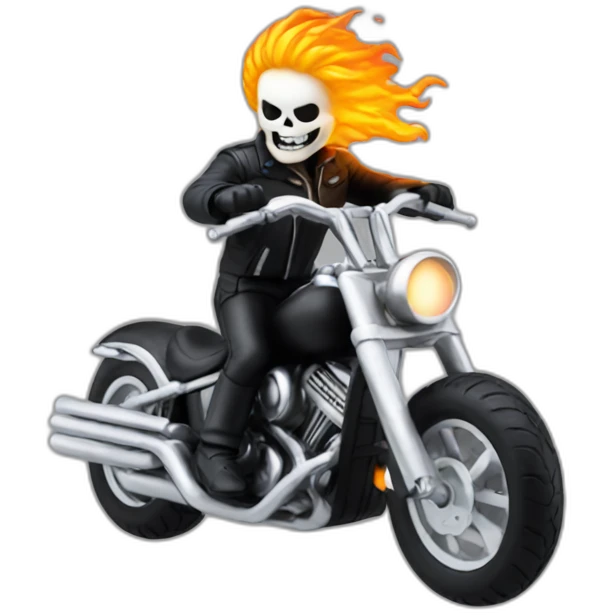 ghostrider riding front view emoji