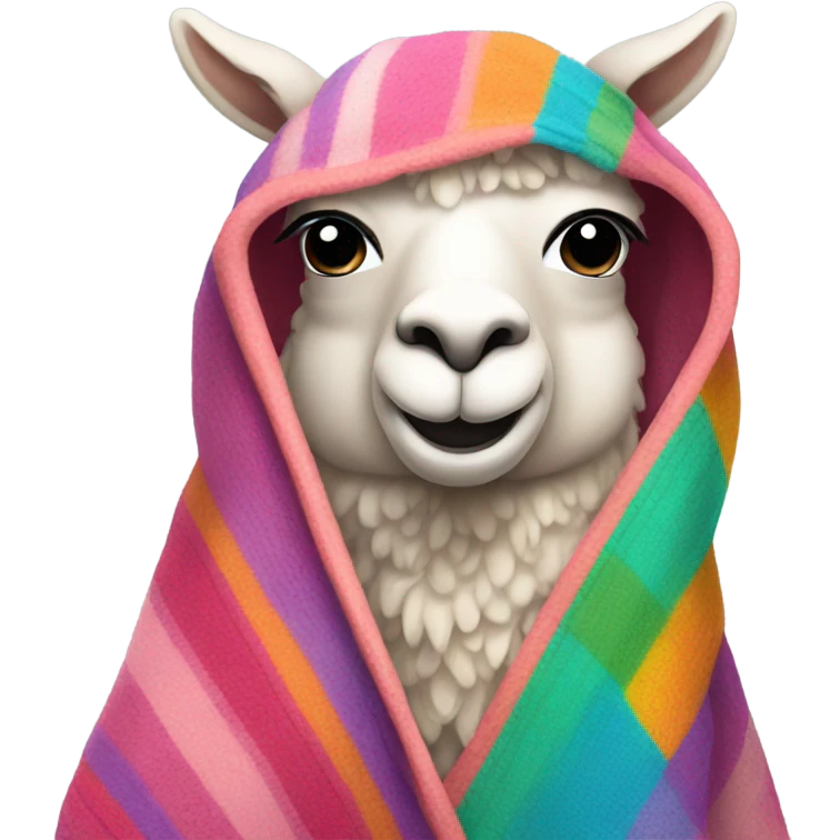 Pink Llama with a blanket  emoji