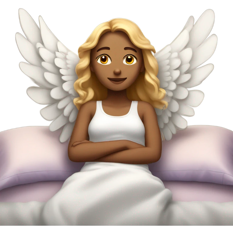 angel female in bed emoji