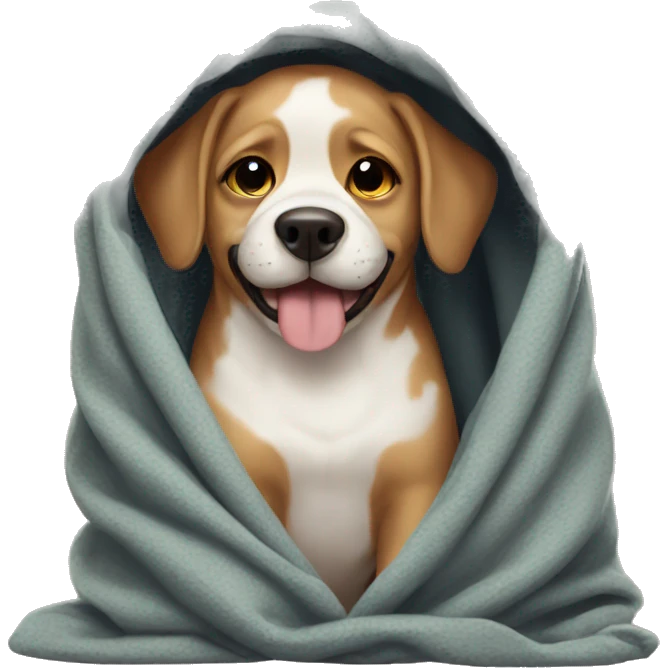 dog in a blanket emoji