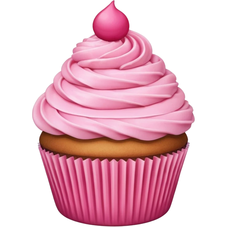 Cupcake with pink icing emoji
