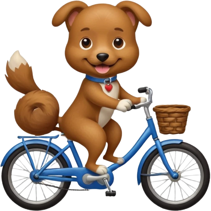 Dog on a bike emoji