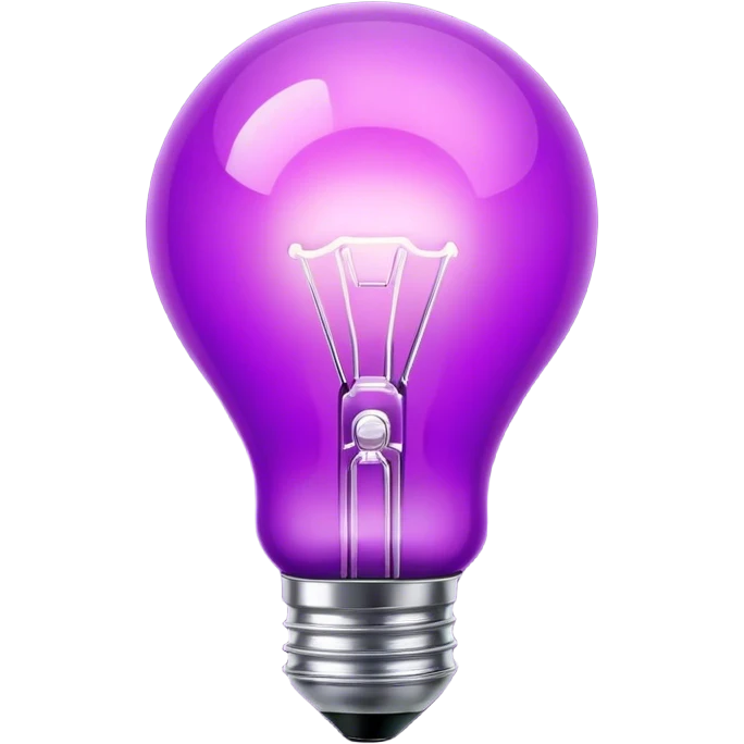purple bulb glowing emoji