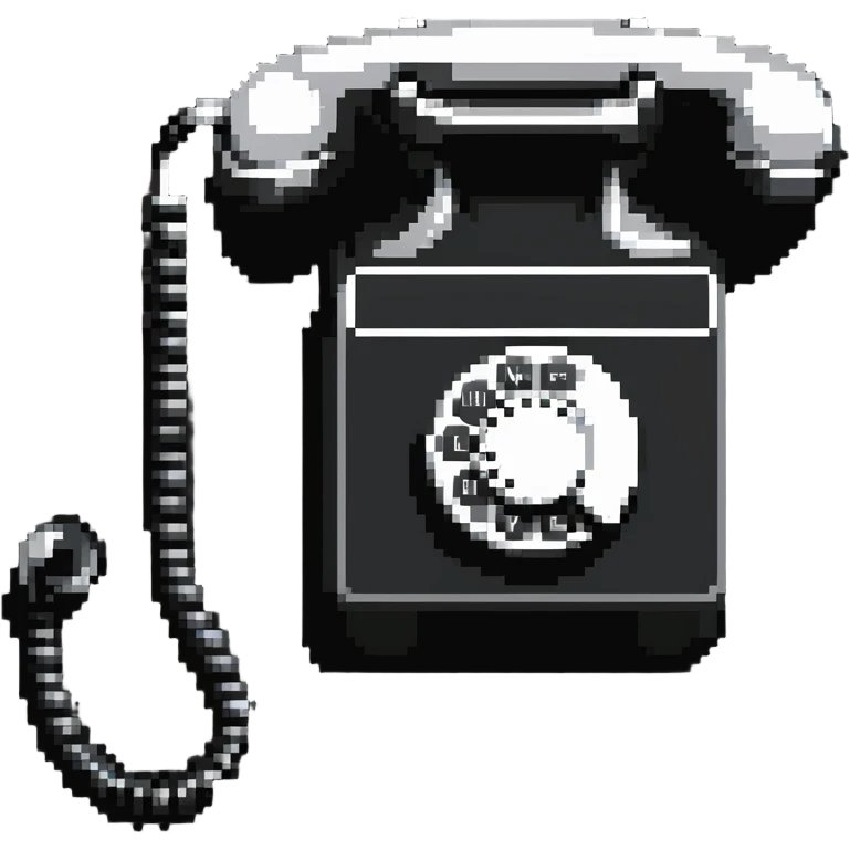 A classic corded telephone with handset and spiral cord emoji