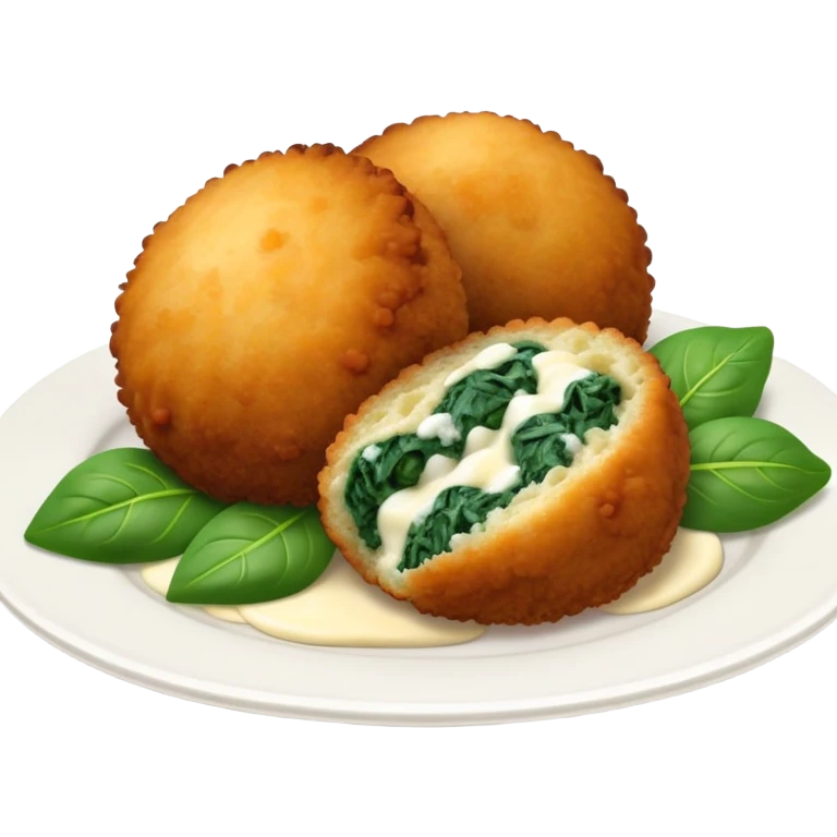 Ricotta and spinach arancini emoji