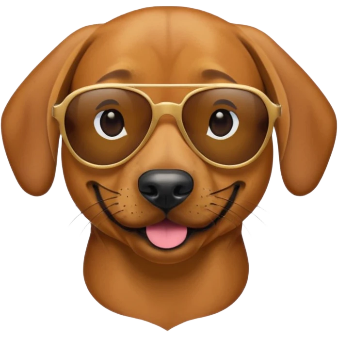 rhodesian ridgeback with sunglasses, emoji style emoji