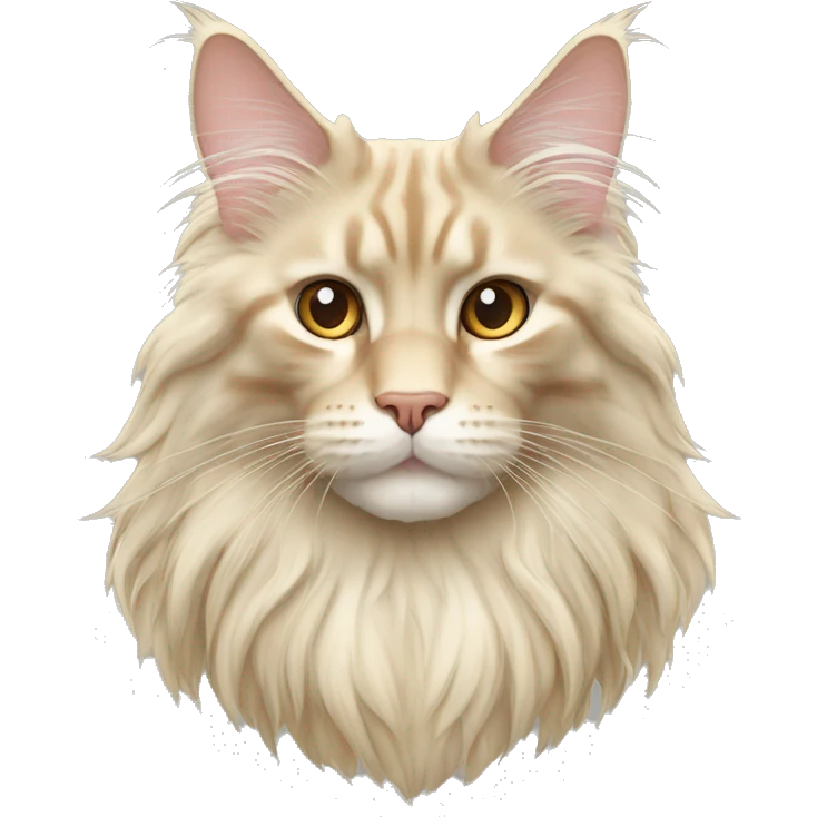 cream colored maine coon emoji