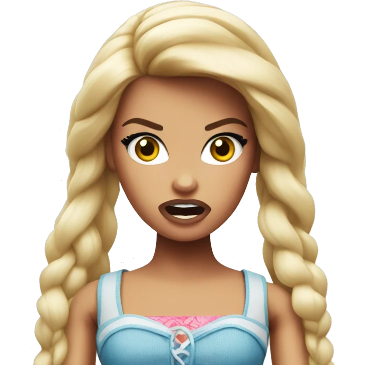 angry barbie emoji