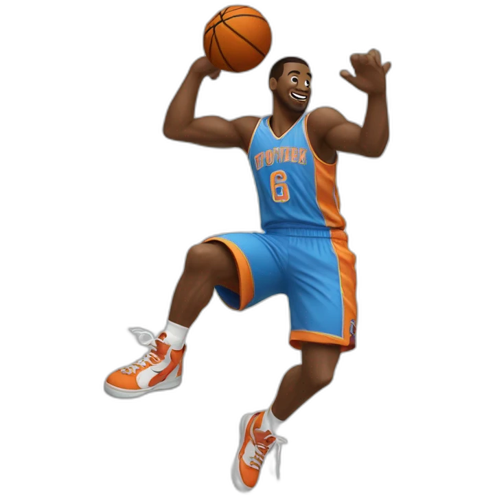 Basketteur qui met un dunk emoji