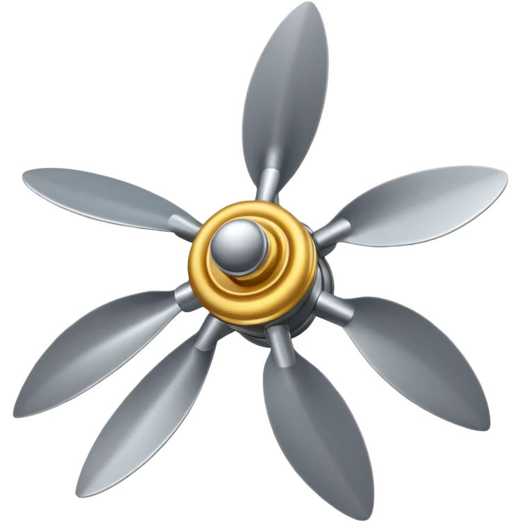 gray propeller, realism-style emoji