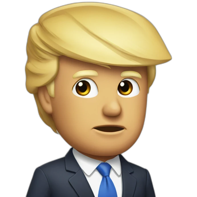 Donald Trump en train de faire un discours emoji