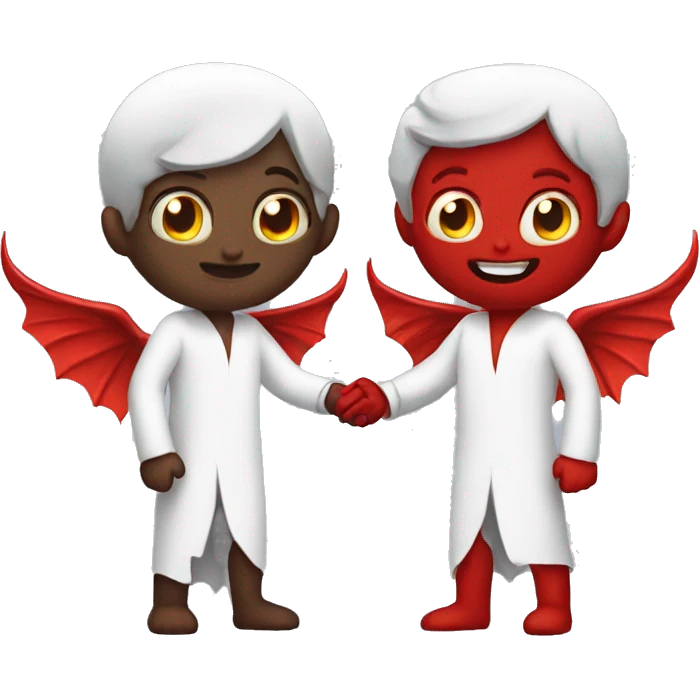 devil and angel emoji