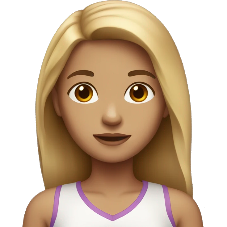Girl with light brown hair, light skin emoji