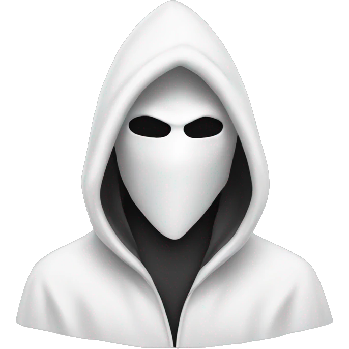 white pointy hooded mask emoji
