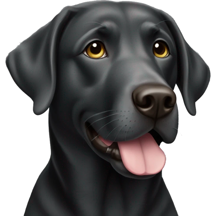 Charcoal Labrador Retriever emoji