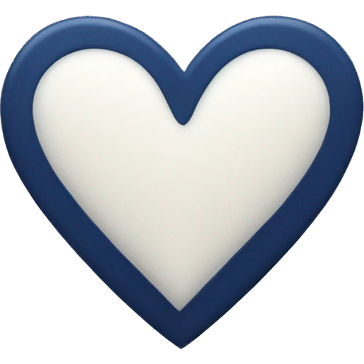 Navy blue heart emoji