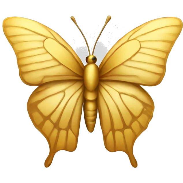 Emoji golden butterfly emoji