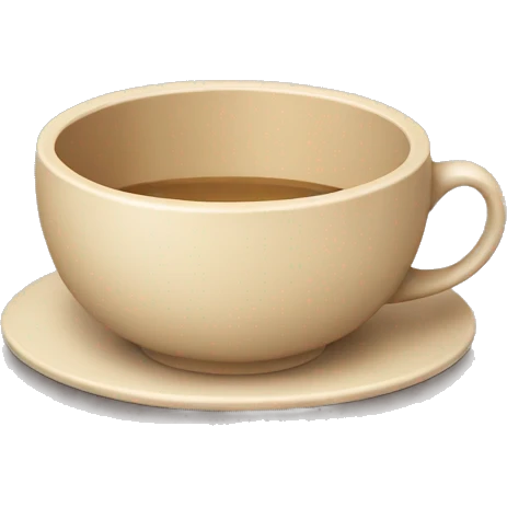 Beige cup and plate  emoji