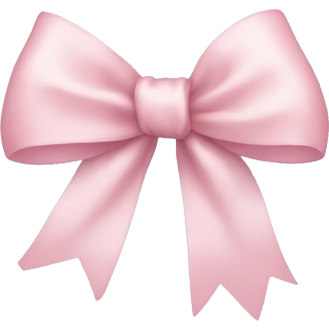 light pink ribbon bow emoji