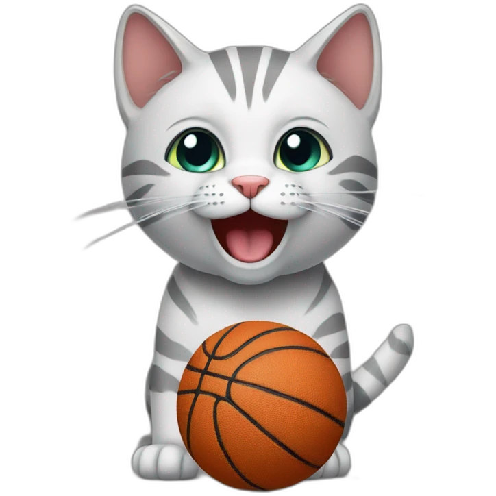 Cat play basketball emoji