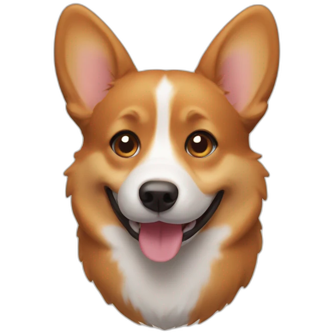 smiling brown corgi emoji