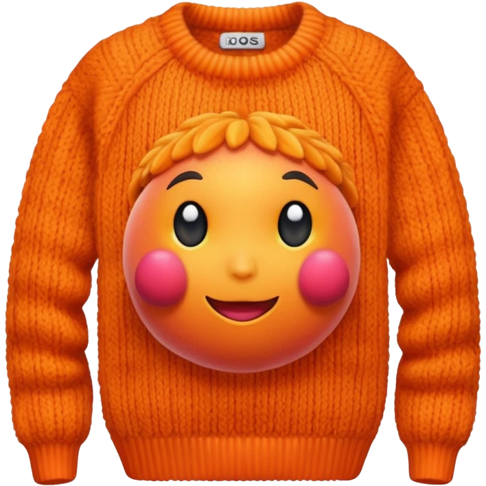 A peach with sweater on it emoji