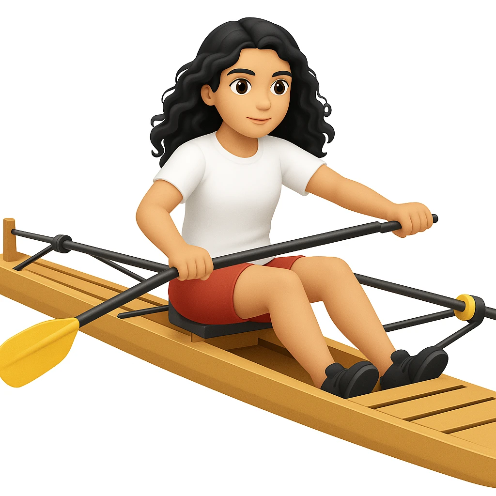 Make the girl's outfit red shorts and a white short-sleeved t-shirt in the style of apple style emojis emoji