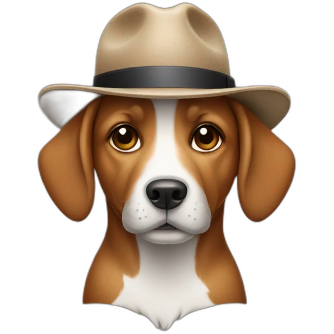 dog with fedora emoji