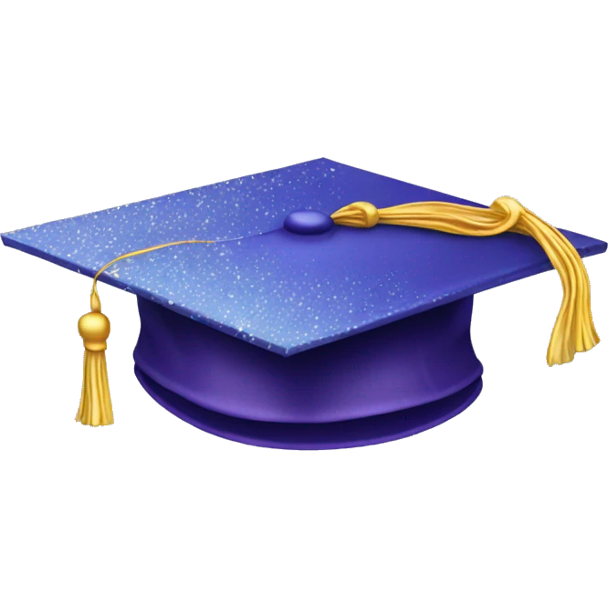 graduation hat with sparkles emoji