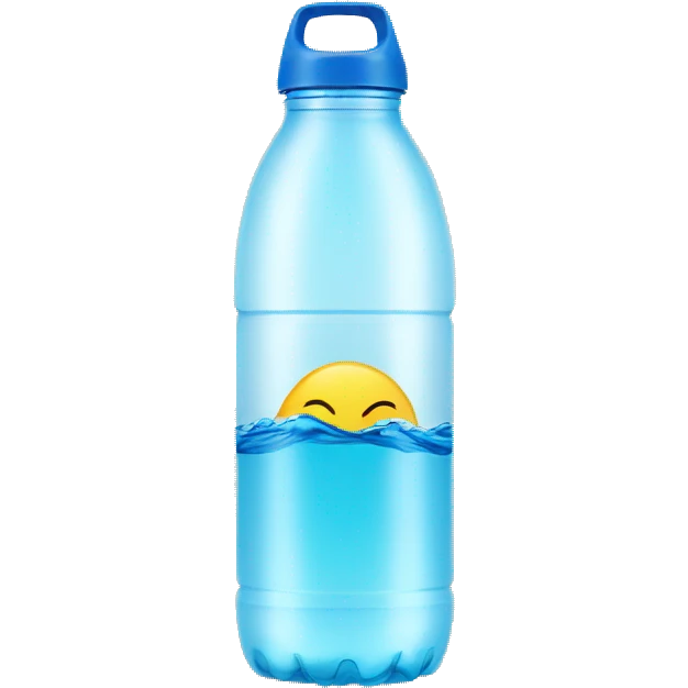 water bottle with brand emoji