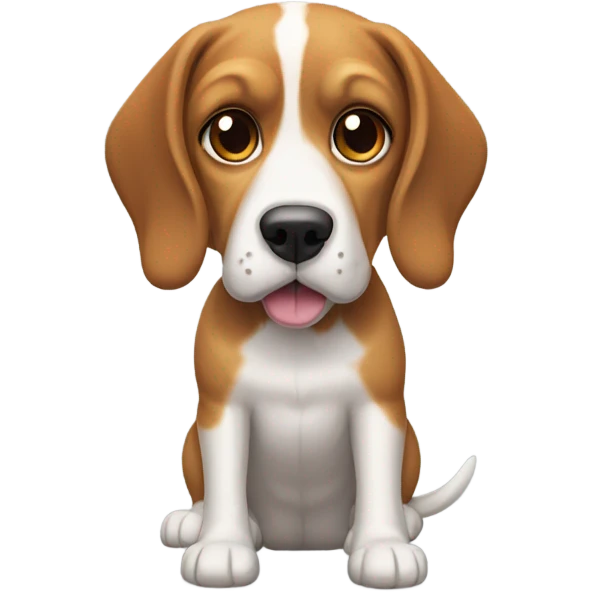 Beagle mixed with cocker spaniel without fluffy ears emoji
