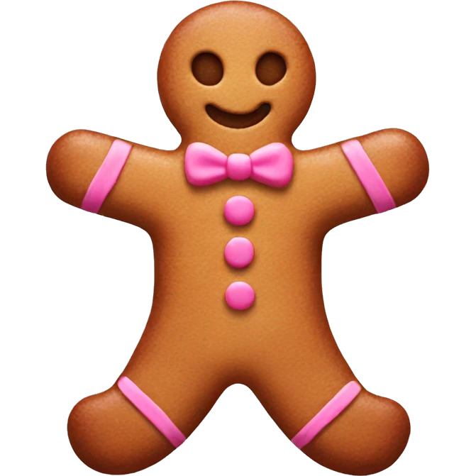 Pink gingerbread man  emoji