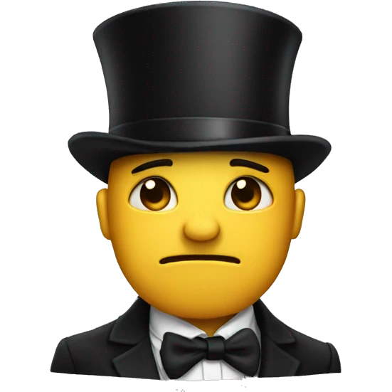 crying with tophat emoji