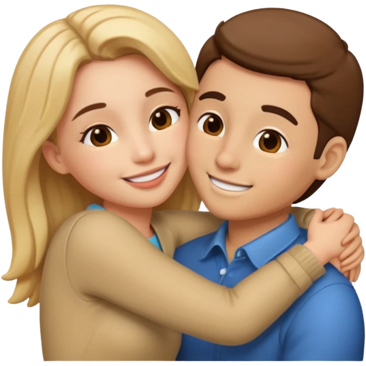 kissing and hugging emoji