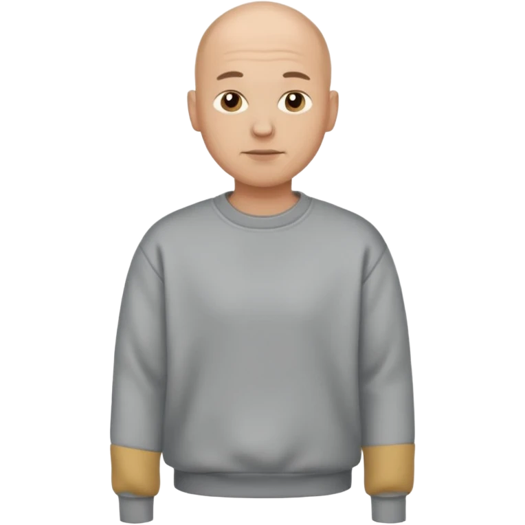 bald man sweatshirt ful body emoji