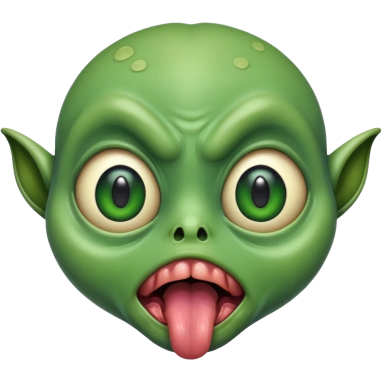  freaky alien with tongue out emoji