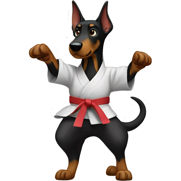 doberman karate emoji