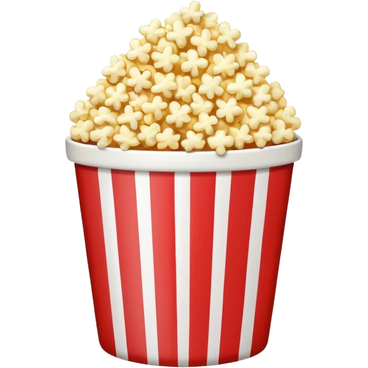 Popcorn in a striped cup with a TV emoji