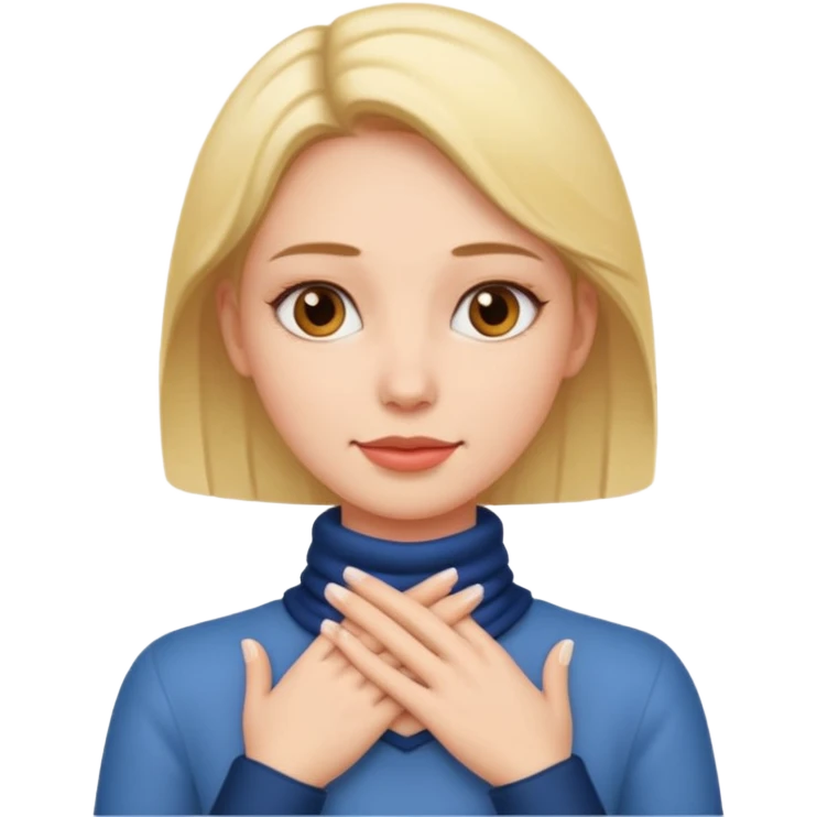 Women with hands around neck  emoji