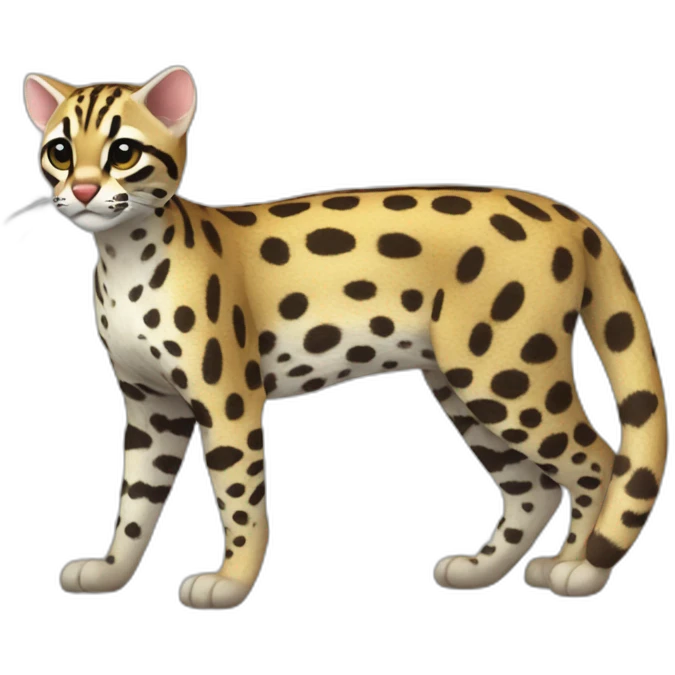 realistic ocelot full body emoji