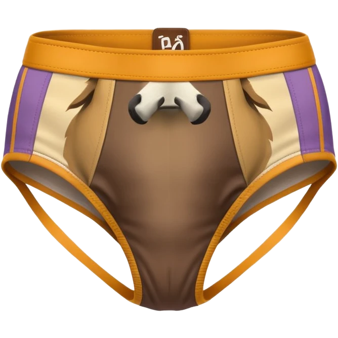 Donkey themed tail underwear jockstrap emoji