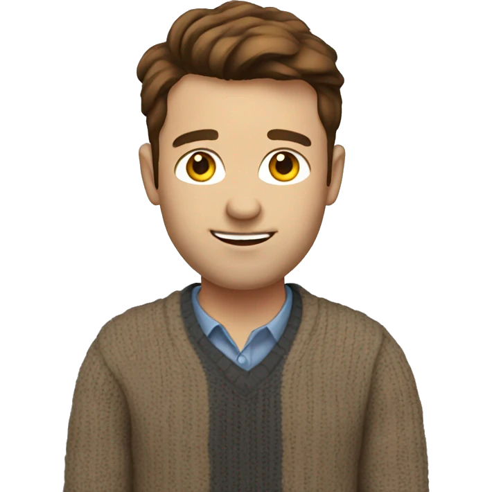 project manager with brown hair and sweater emoji