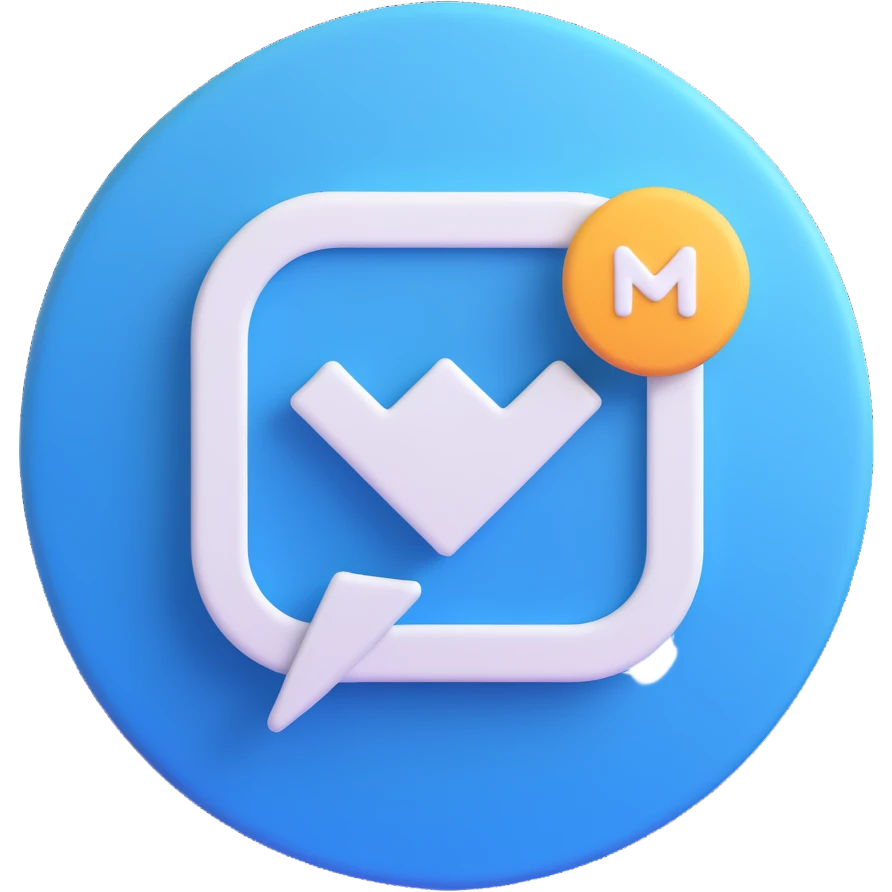 Instagram verification badge emoji, blue circle with white checkmark, 3D style emoji
