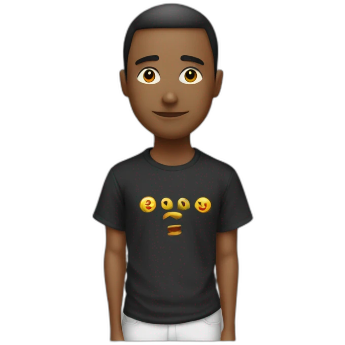 Oversize tee with sins club words emoji