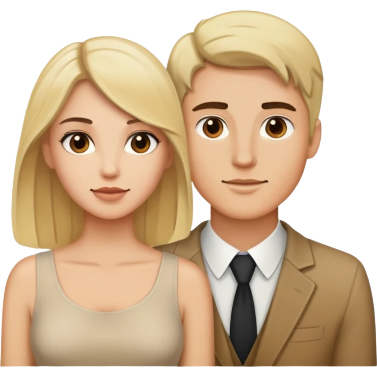 Blonde man with brunette woman emoji