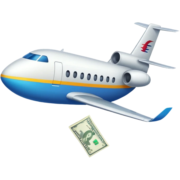 billete volador emoji