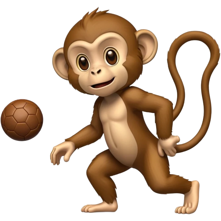 Monkey playing football  emoji