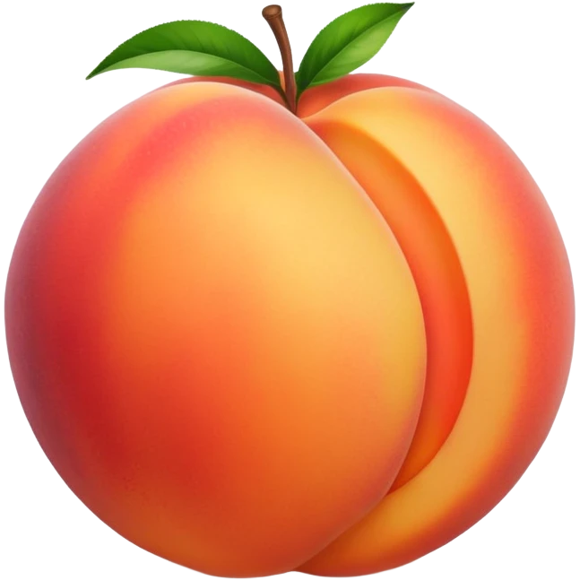 A happy little peach emoji
