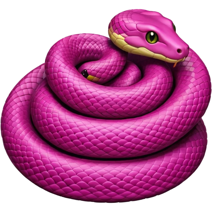 snake in pink emoji