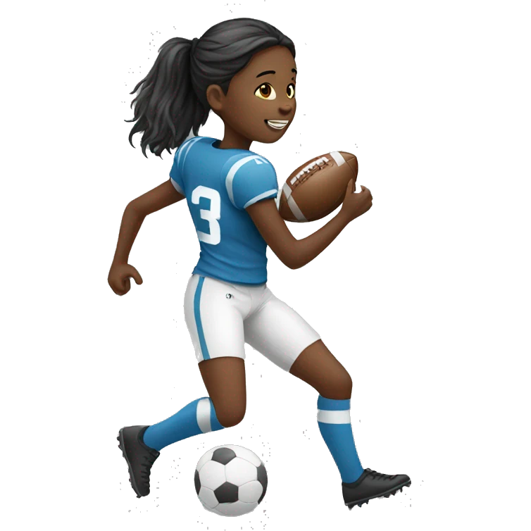 girl playing football emoji